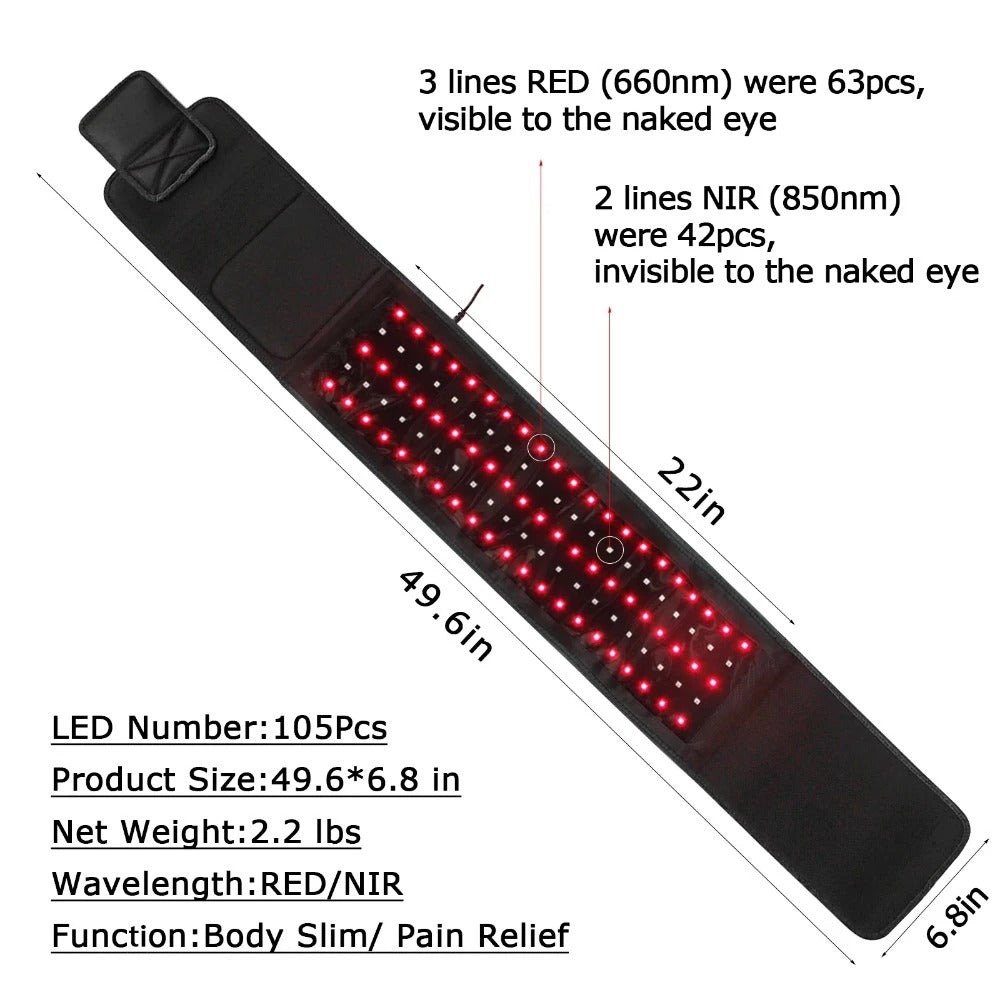 Red & infrared Light Massage Belt